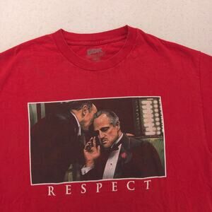 DGK Godfather Short Sleeve Graphic Crew Neck Shirt Mens Size Large L Red